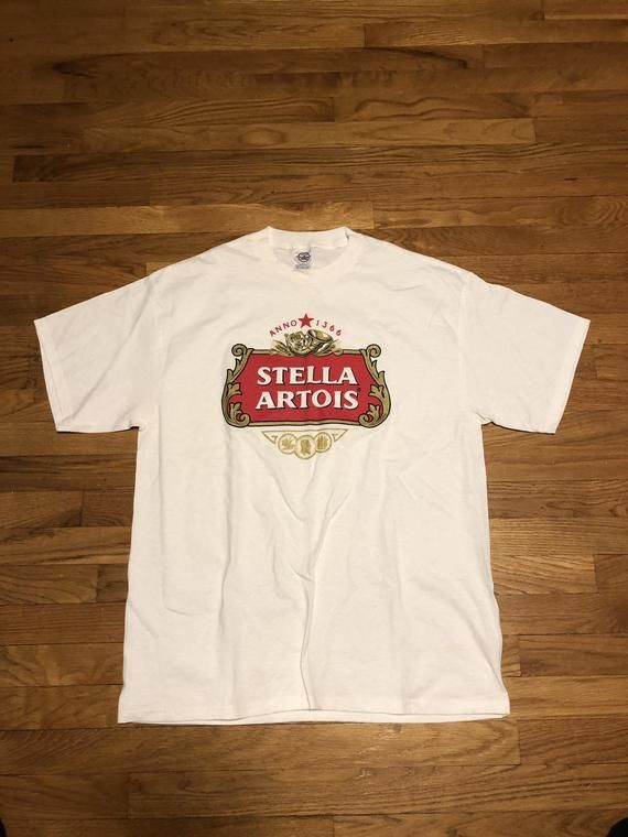 Vintage 90S Stella Artois Beer Logo Spellout Shirt