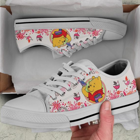 Gift For Pooh Lover Pooh And Birds Winnie The Pooh Low Top Shoes Hg