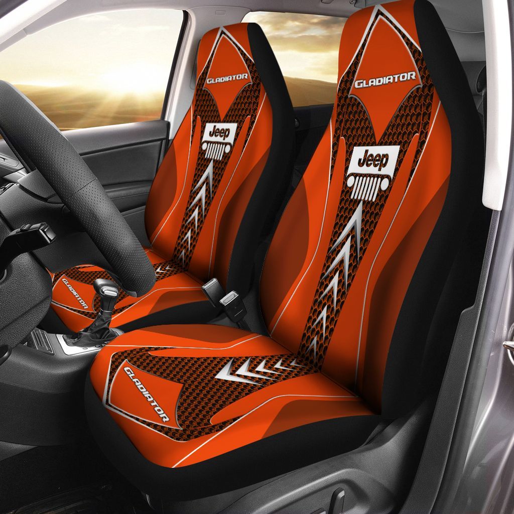 Jeep Gladiator Lph-Ht Car Seat Cover (Set Of 2) Ver 1 (Orange)