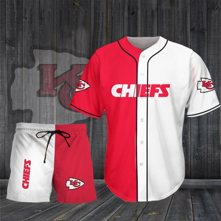 Kansas City Chiefs BASEBALL SHIRT SHORT