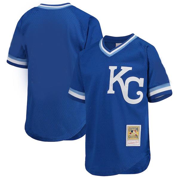 Kansas City Royals – Mens Royal Cooperstown Collection Throwback Game Stitched Jersey – *Pick Your Player*