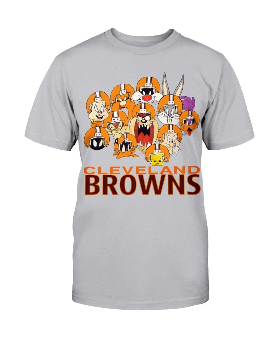 One Vintage 1990 Cleveland Browns Graphic Looney Tunes Cartoon Characters T Shirt 210917