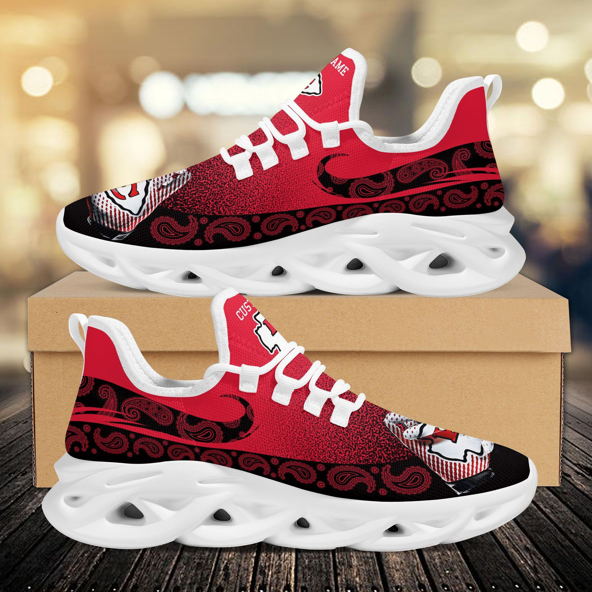 Kansas City Chiefs Custom Name Sport Max Soul Sneaker Shoes For Fans