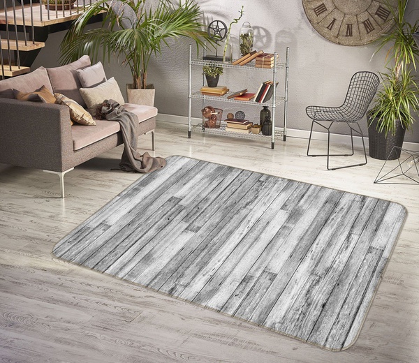 3D Ash Planks Wooden Themed Area Rug Home Decor