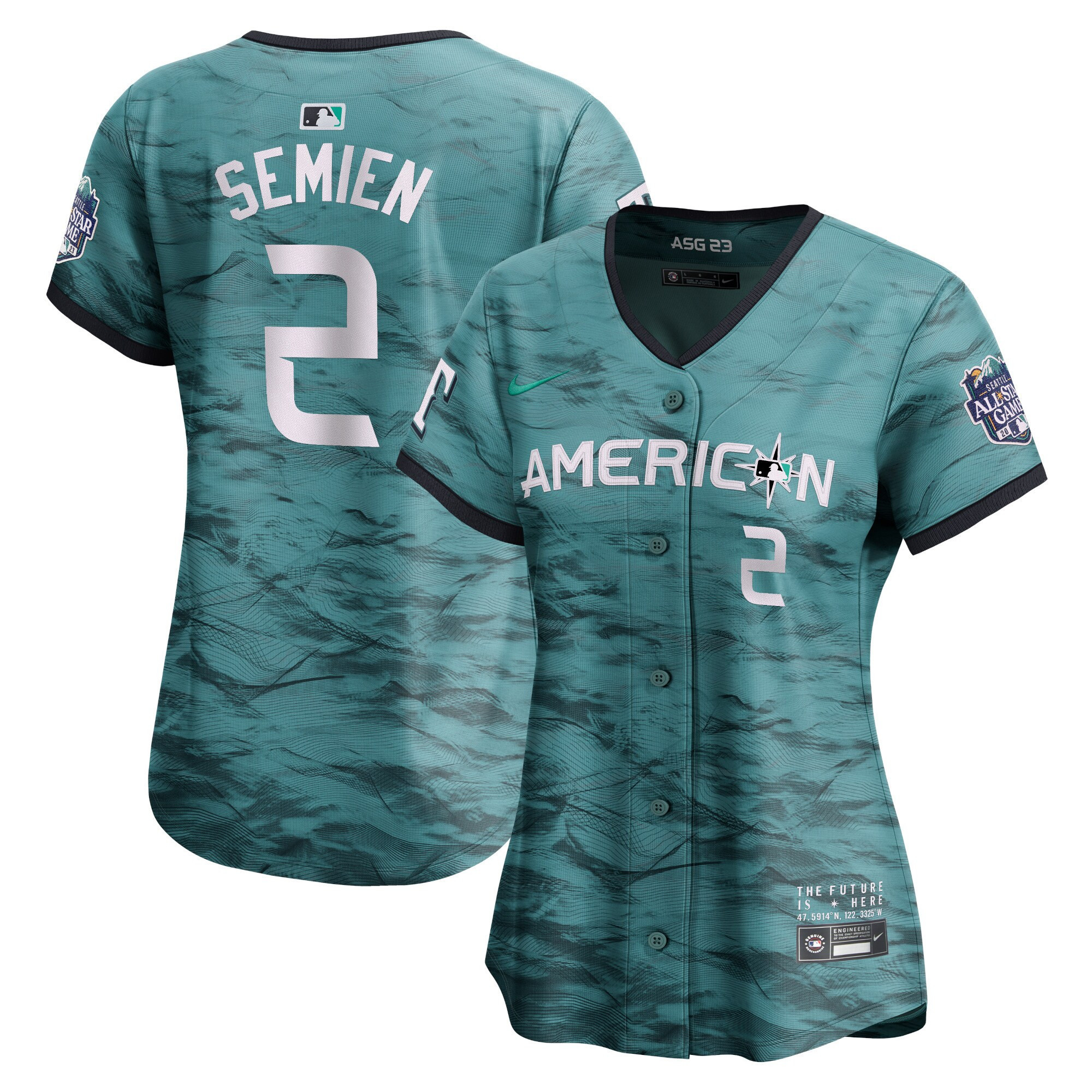 Women’S American League 2023 All-Star Game Teal Jersey – All Stitched