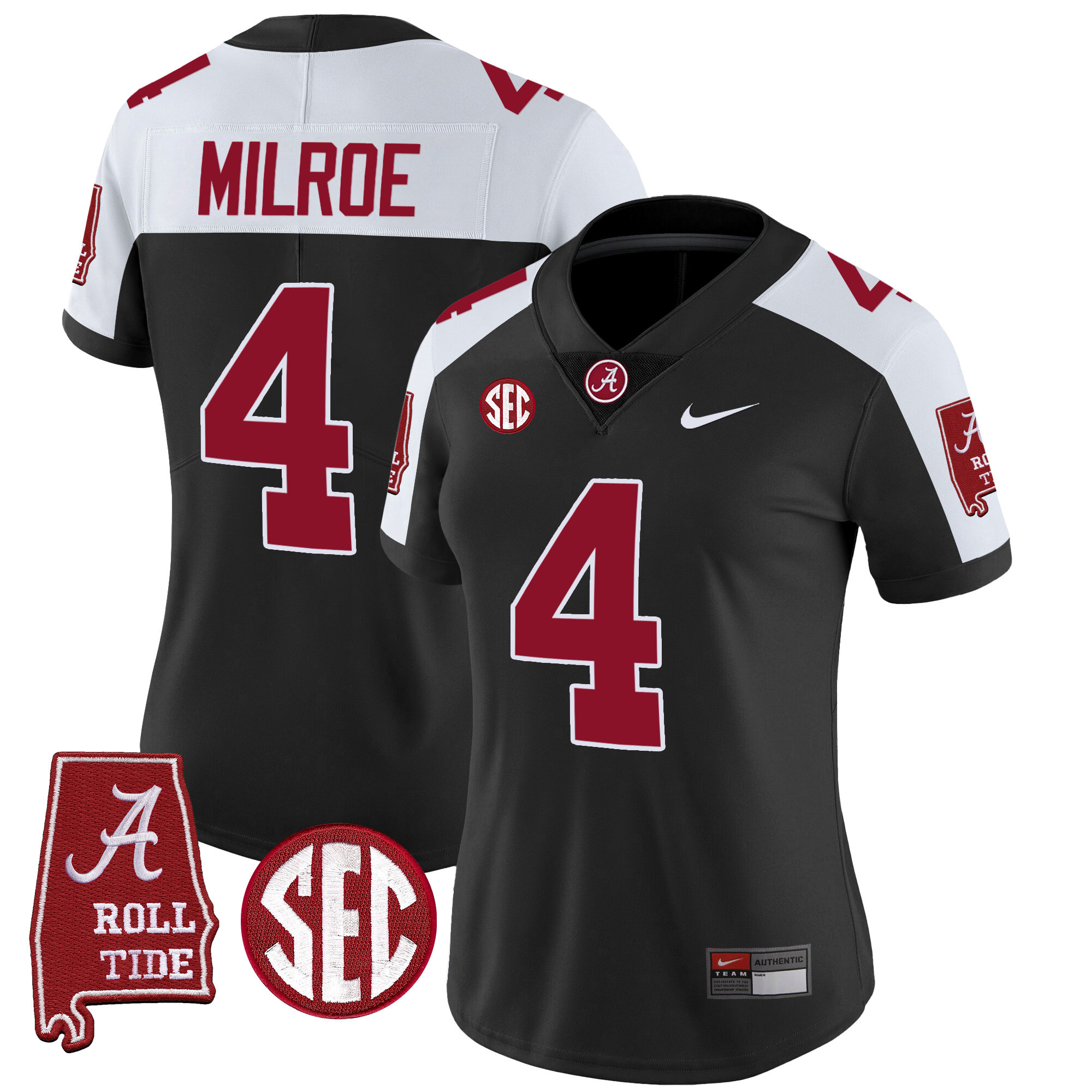 Women’S Alabama Crimson Tide Vapor Limited Jersey V3 – Alabama Map – All Stitched