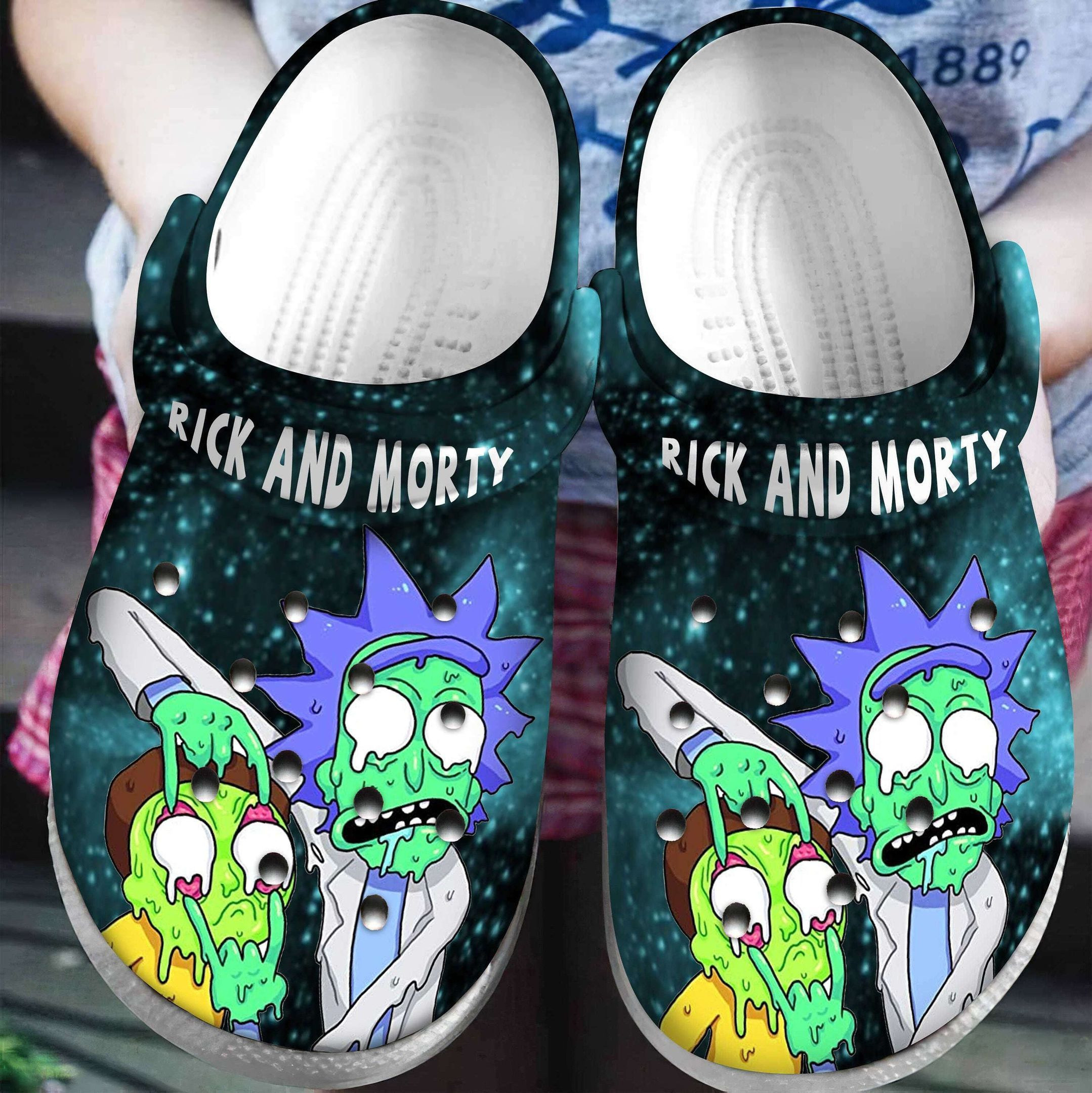 Rick And Morty Scared Crocss Crocband Clog Comfortable Water Shoes