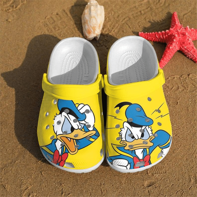 Waybackapparel Angry Donald Duck  3D Crocband Clog