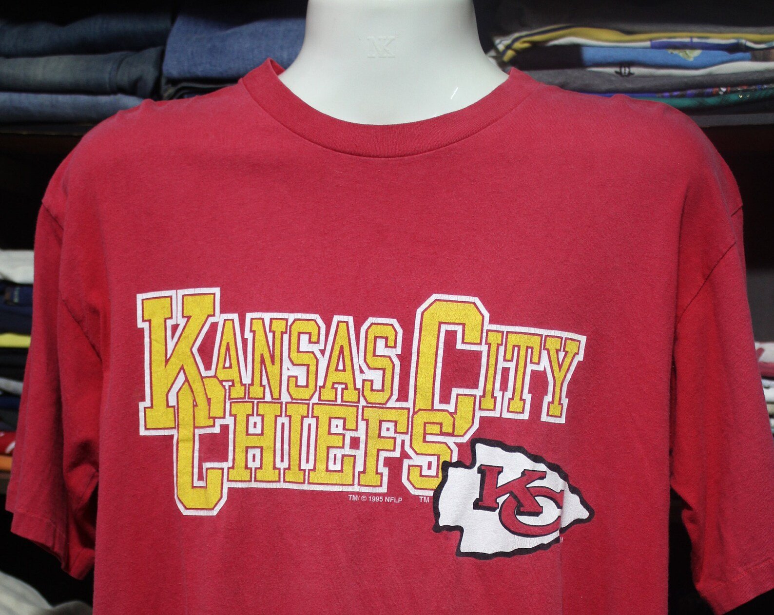 Vintage Clothing 90S Rare Starter T Shirt Kansas City Chiefs American Football L