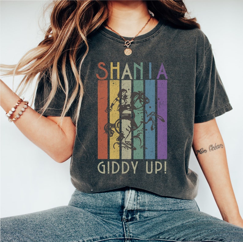 Giddy Up! Retro Shania Twain Shirt, Country Music Concert Comfort Colors T-Shirt