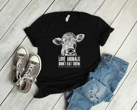 Love Animals Vegan Shirt Kids Boys Girls Women Men Raglan 3 4 Sleeve V Neck Gift Tank Hoodie Sweatshirt Tee Tshirt Gifts