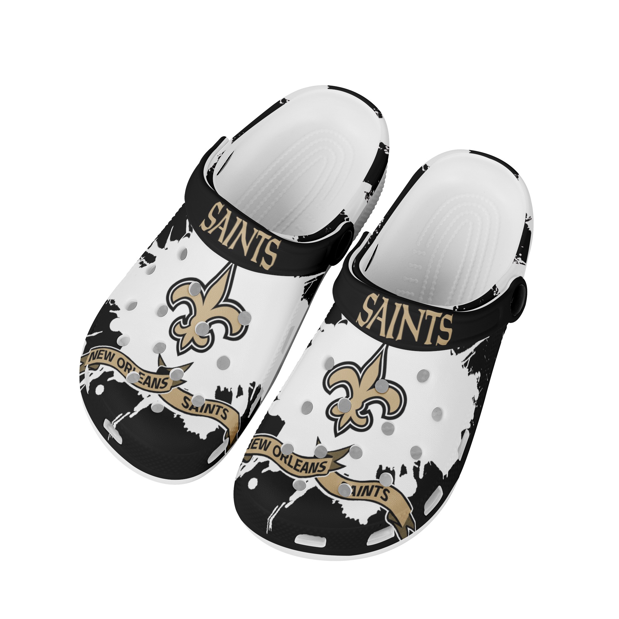 New Orleans Saints Shoes Cute Style#1 Crocs Shoes For Fans