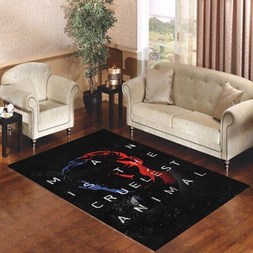 Man Is The Cruelest Animal Living Room Carpet Rugs