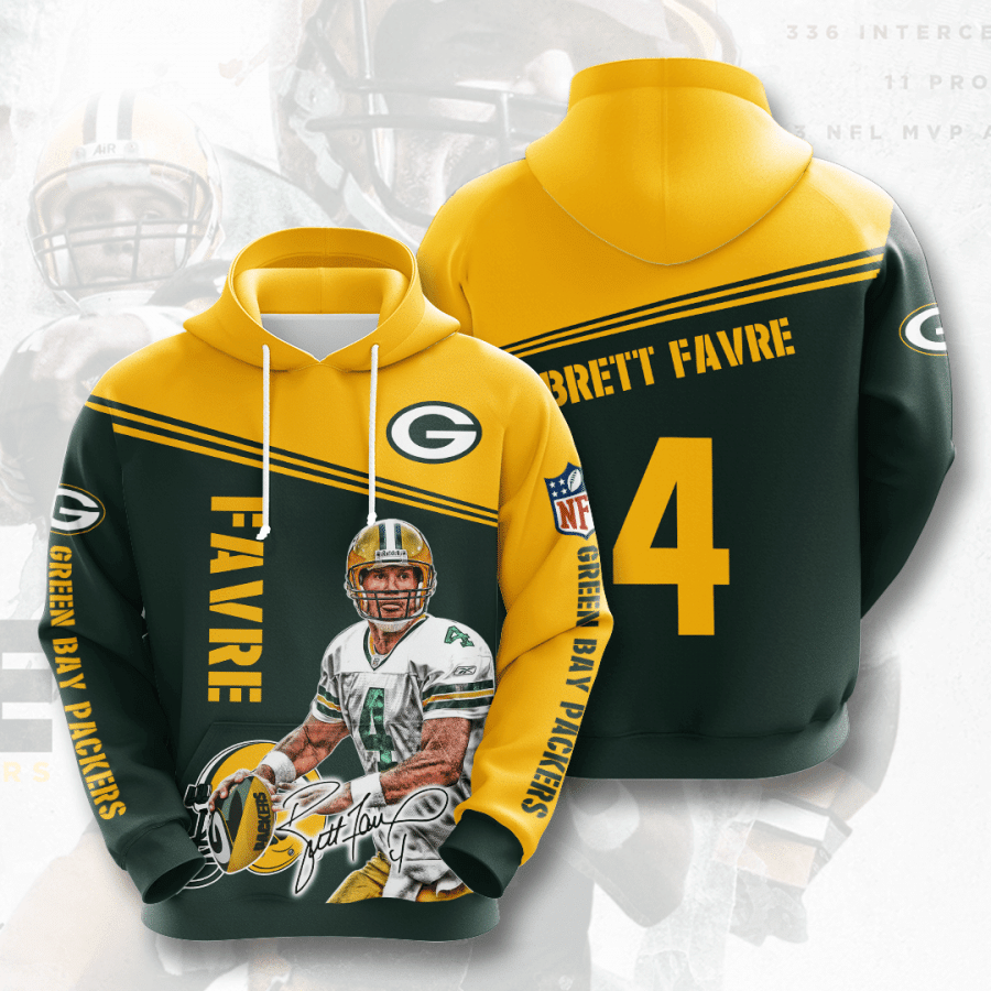 Brett Favre Green Bay Packers Green Bay Packers 45 Unisex 3D Hoodie Gift For Fans