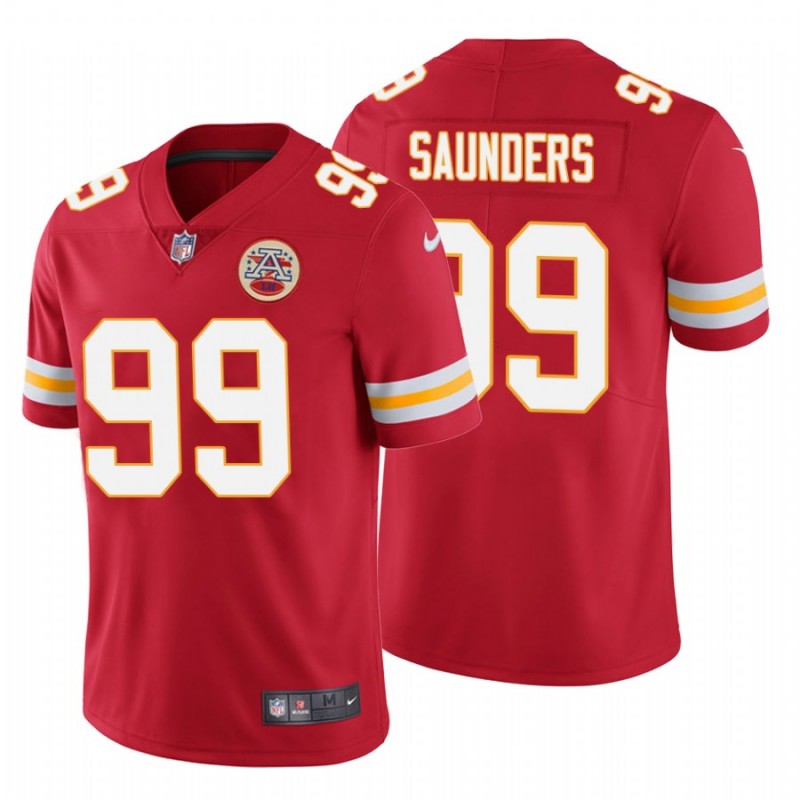 Men’S Khalen Saunders #99 Kansas City Chiefs Vapor Untouchable Limited Red Jersey – All Stitched, Embroidery