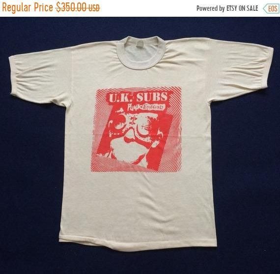 Vintage Uk Subs 80S Tour Promo Rare Shirt