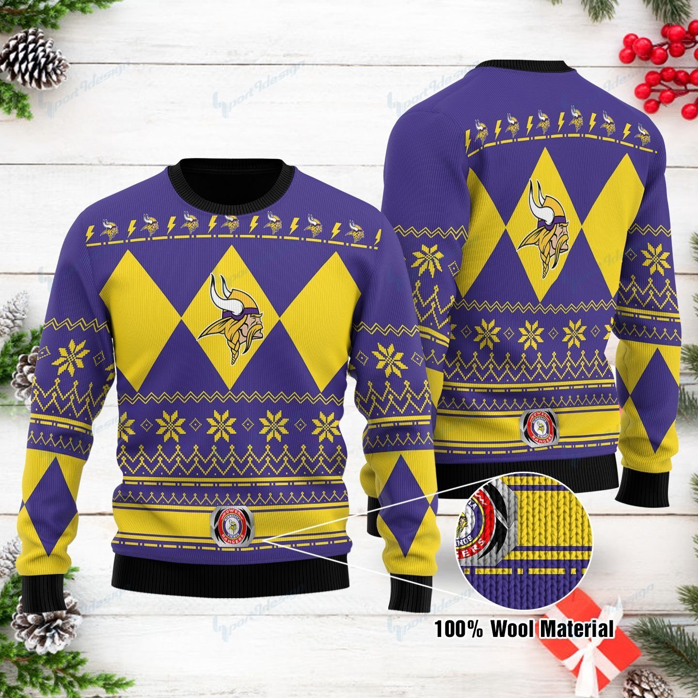 Minnesota Vikings Woolen Sweater 85