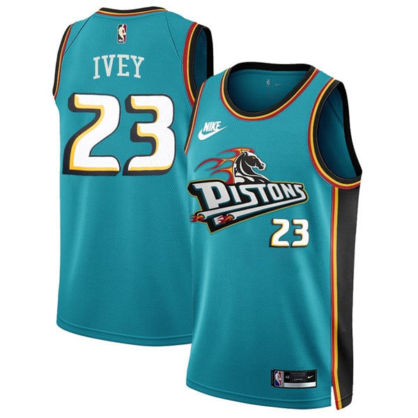 Detroit Pistons Classic Edition Teal Jersey 2022/23 Stitched Nomistyle