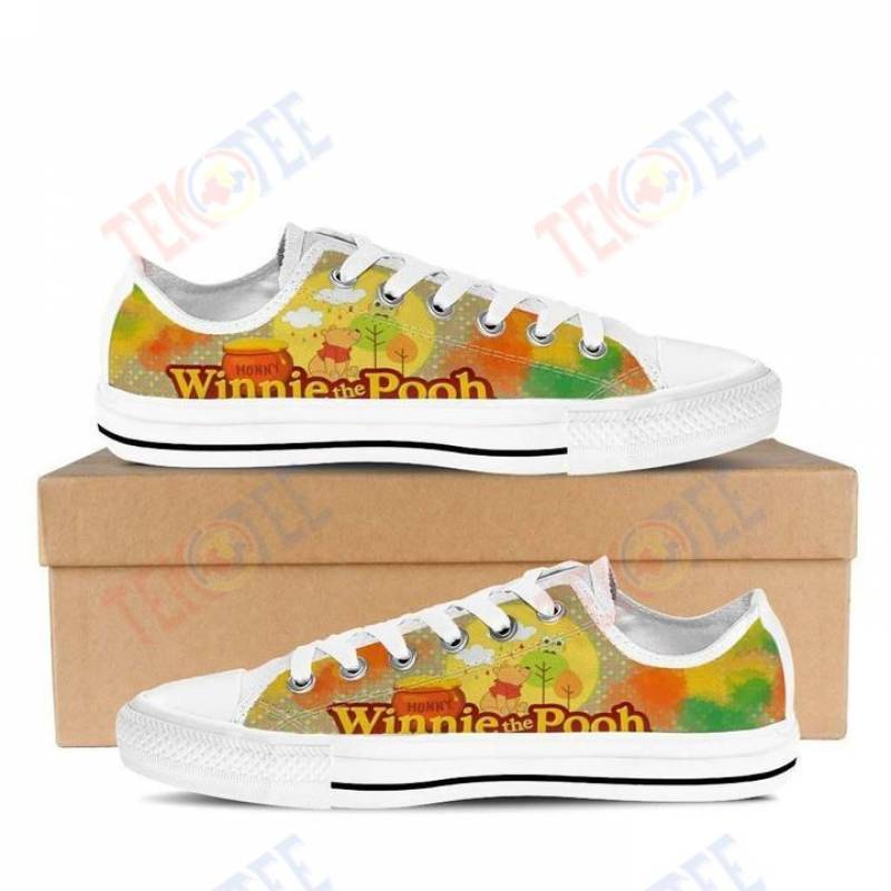 Mens Womens Winnie The Pooh Low Top Shoes Custom Print Footwear Converse Sneakers TMT682