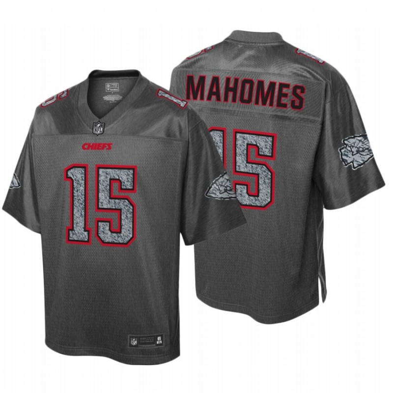 Men’S Kansas City Chiefs #15 Patrick Mahomes Static Fashion Heather Charcoal Jersey – All Stitched, Embroidery