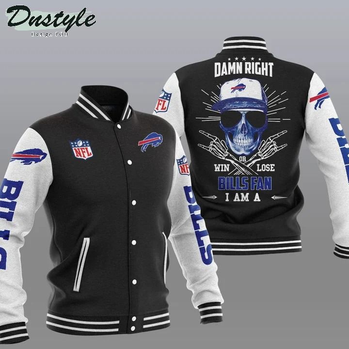 Buffalo Bills Black Damn Right Baseball Jacket