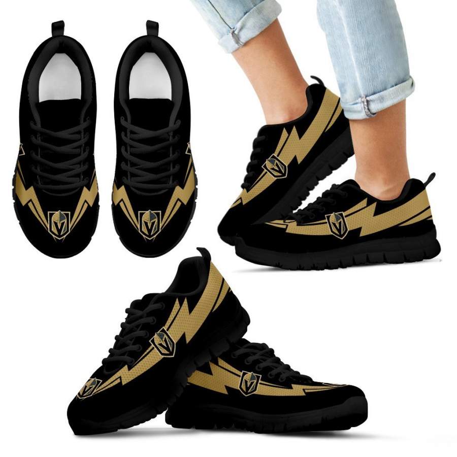 Three Amazing Good Line Charming Logo Vegas Golden Knights Sneakers