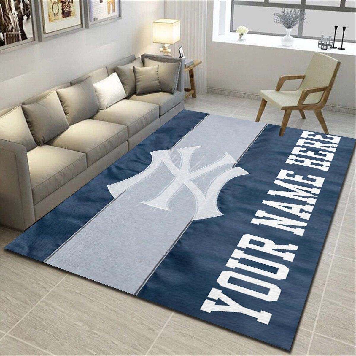 New York Yankees Personalized Rug,Team Living Room Bedroom Carpet
