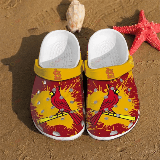 St Louis Cardinals Logo Crocs Classic Clogs Shoes In Red Yellow – Aop Clog