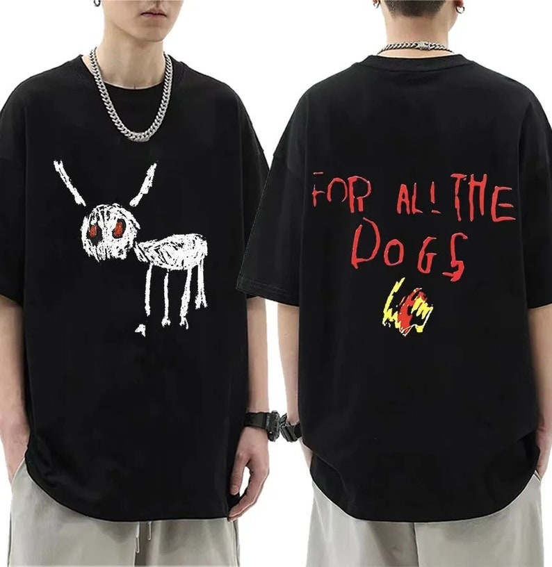 90S Rapper Drake For All The Dogs T Shirt Album World Tour 2023 Vintage Graphic T-Shirt