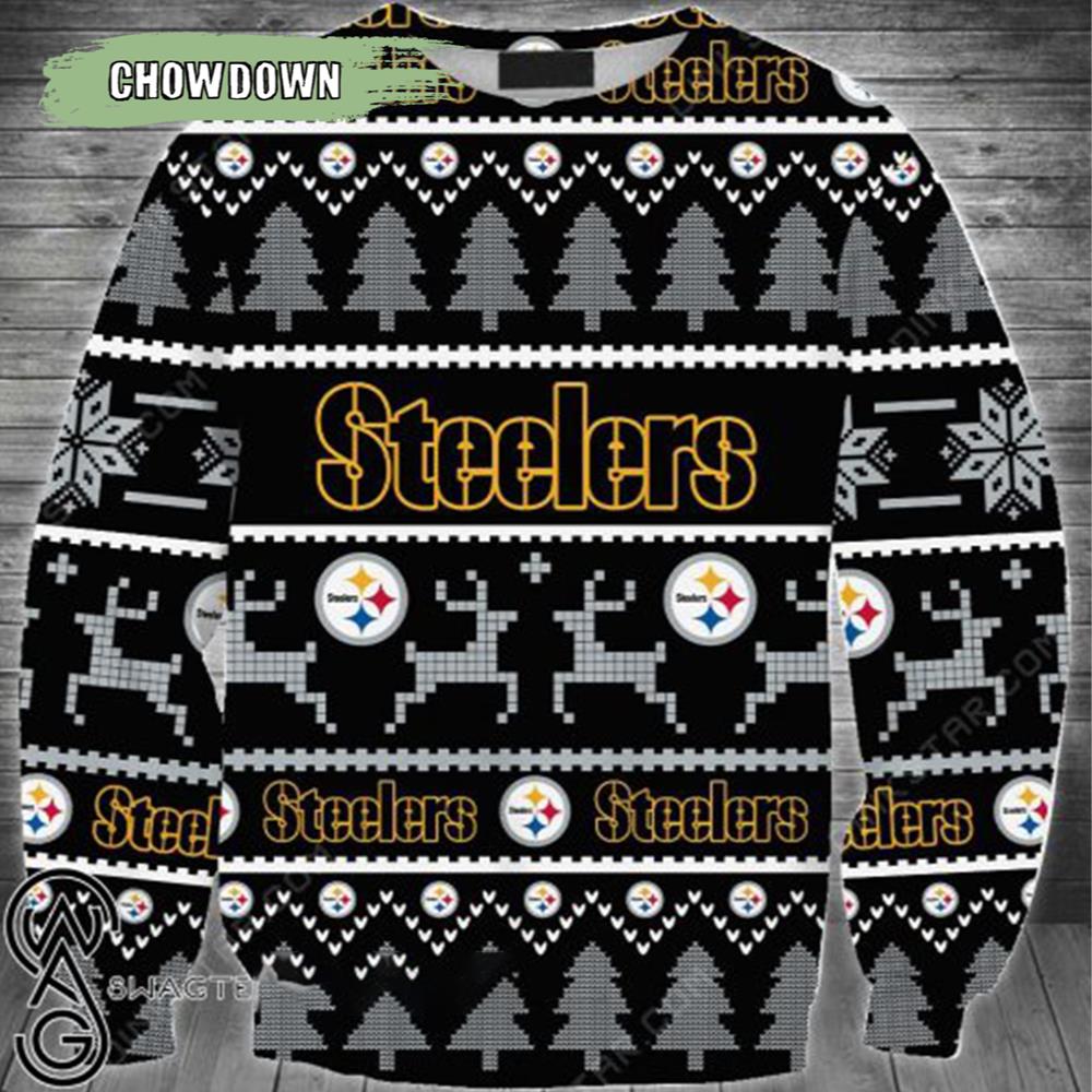 Pittsburgh Steelers Full Printing Pittsburgh Steelers Gift For Fan Ugly Wool Sweater Christmas