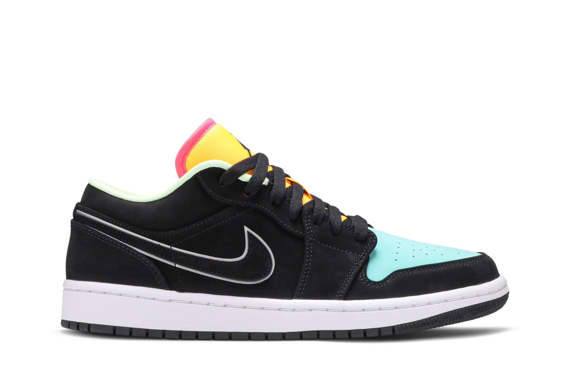 Jordan 1 Low Black Aurora Green Laser Orange – Kohlrabis 194276366455