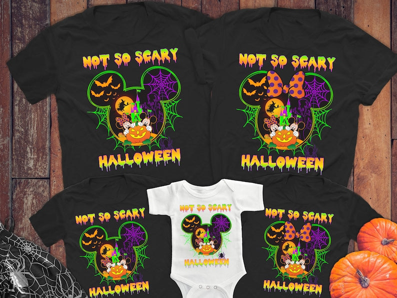 Not So Scary Halloween Disney Shirts, Disney Halloween Shirts, Disney Halloween Shirts, Disney Halloween Boo Bash Family Shirts Hautehalo x Disney 2024