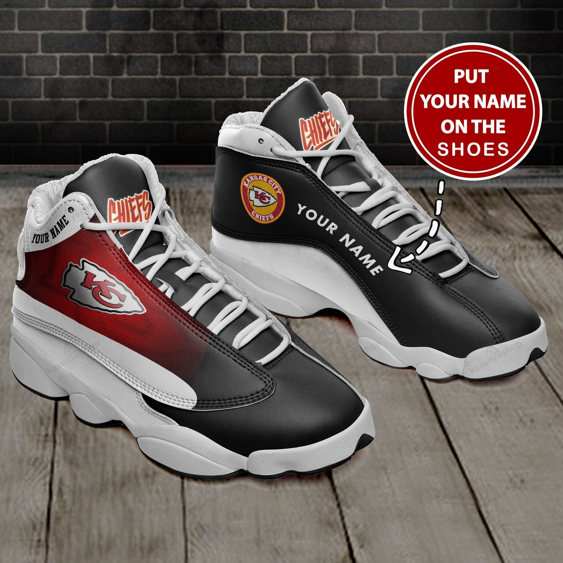 Kansas City Chiefs Personalized Air Jd13 Sneakers 001