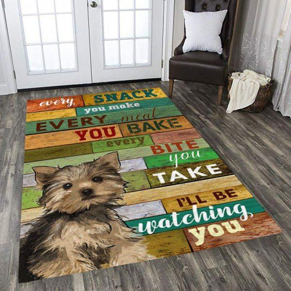 Yorkshire Terrier Home Decor Rectangle Area Rug 12