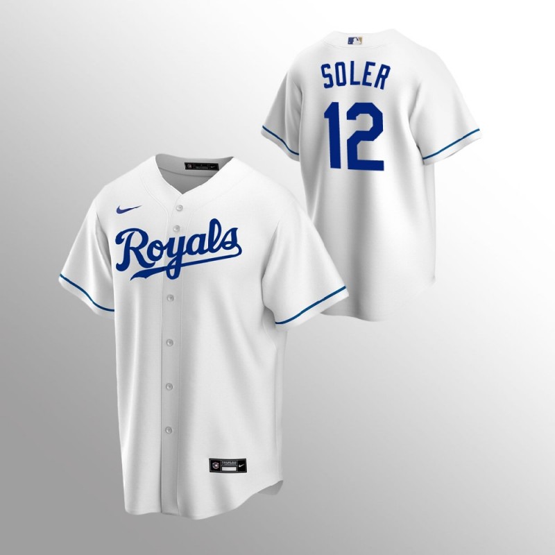 Men’S Kansas City Royals Jorge Soler #12 White  Nike Home Jersey – All Stitched, Embroidery