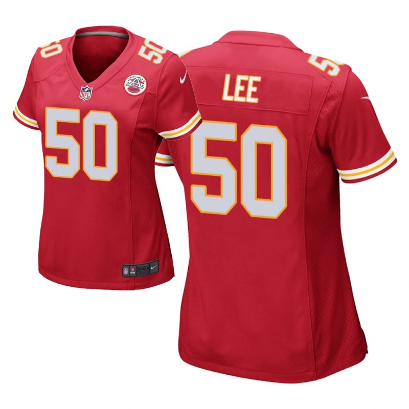 Kansas City Chiefs #50 Darron Lee Red Women’S Game Jersey