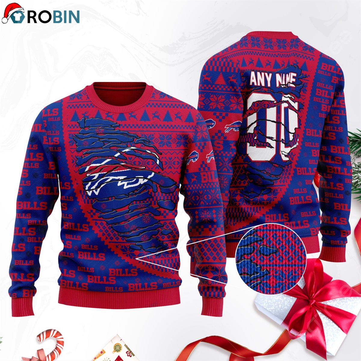 Buffalo Bills Gift For Fan Ugly Wool Sweater Christmas Sweatshirt Swt137