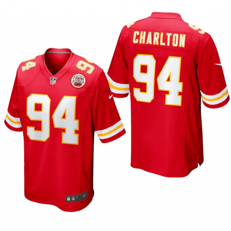 Kansas City Chiefs Taco Charlton #94 Red Game Jersey – All Stitched, Embroidery