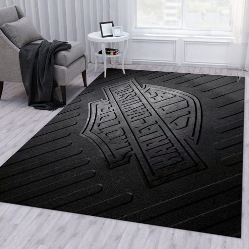 Harley Davidson Ver15 Rug All Over Print Logo Custom Area Rug Carpet Full Sizes Home Living Rug Carpet Decor