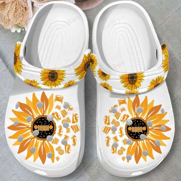 Jeep Sunflower Adults Crocs Crocband Clog Shoes For Men Women Nd