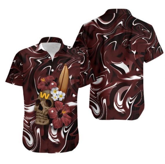 Gift For Husband Gift For Dad Kansas City Chiefs Skull Floral Hawaiian Shirt Mh95