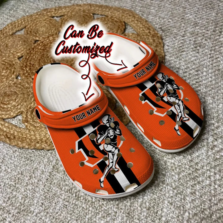 Custom Crocs – Cincinnati Bengals Football Player Clog Shoes