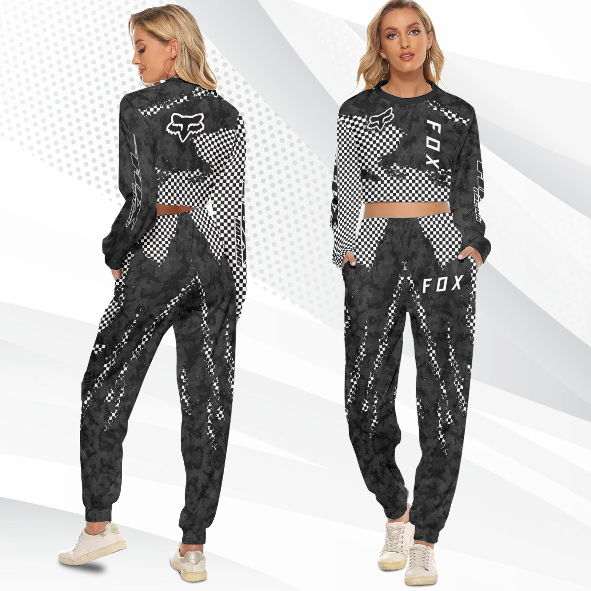 Fr Cropped Sweatshirt Suit Women Set Vd07