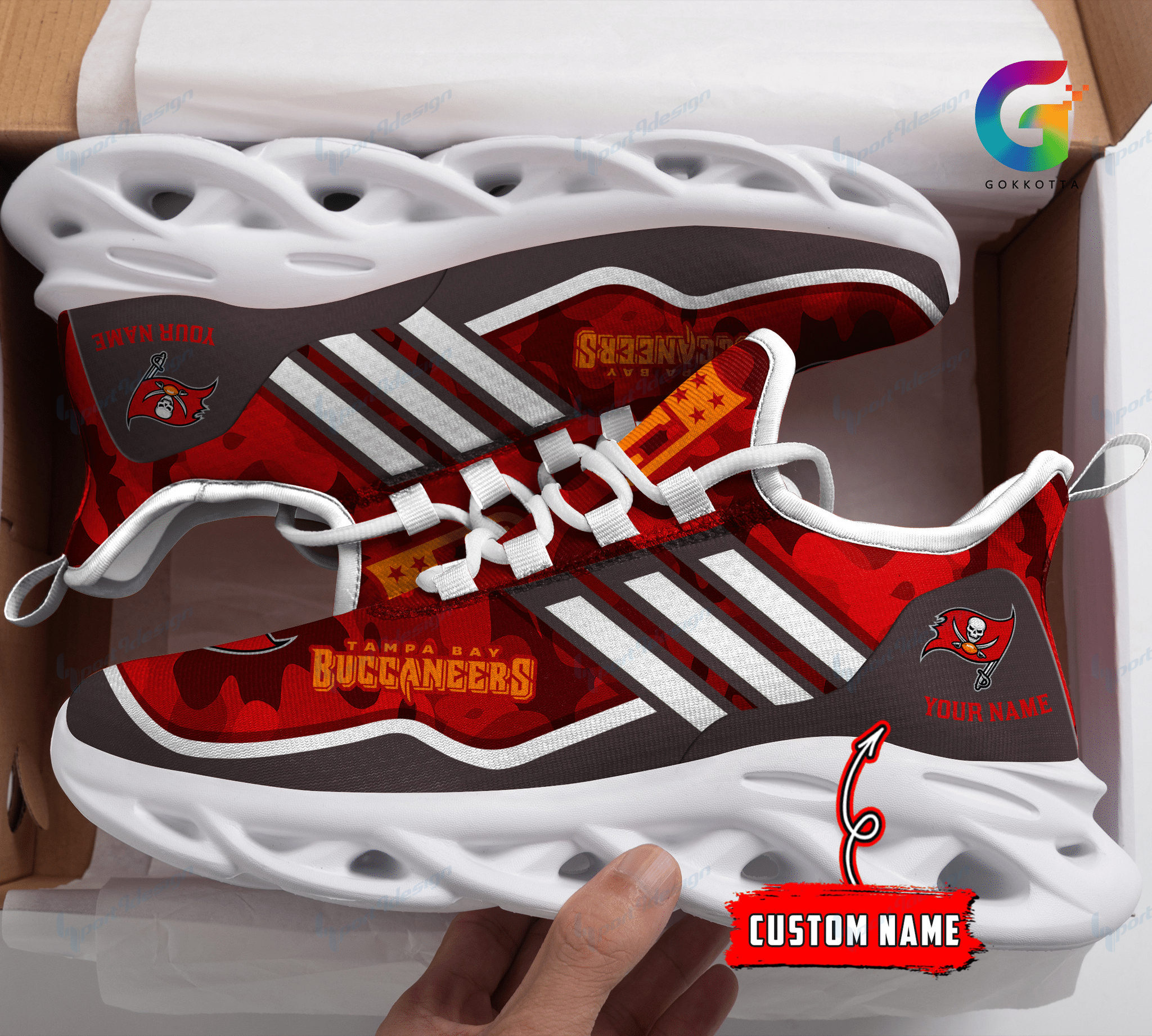 Tampa Bay Buccaneers Personalized Yezy Running Sneakers Bg304