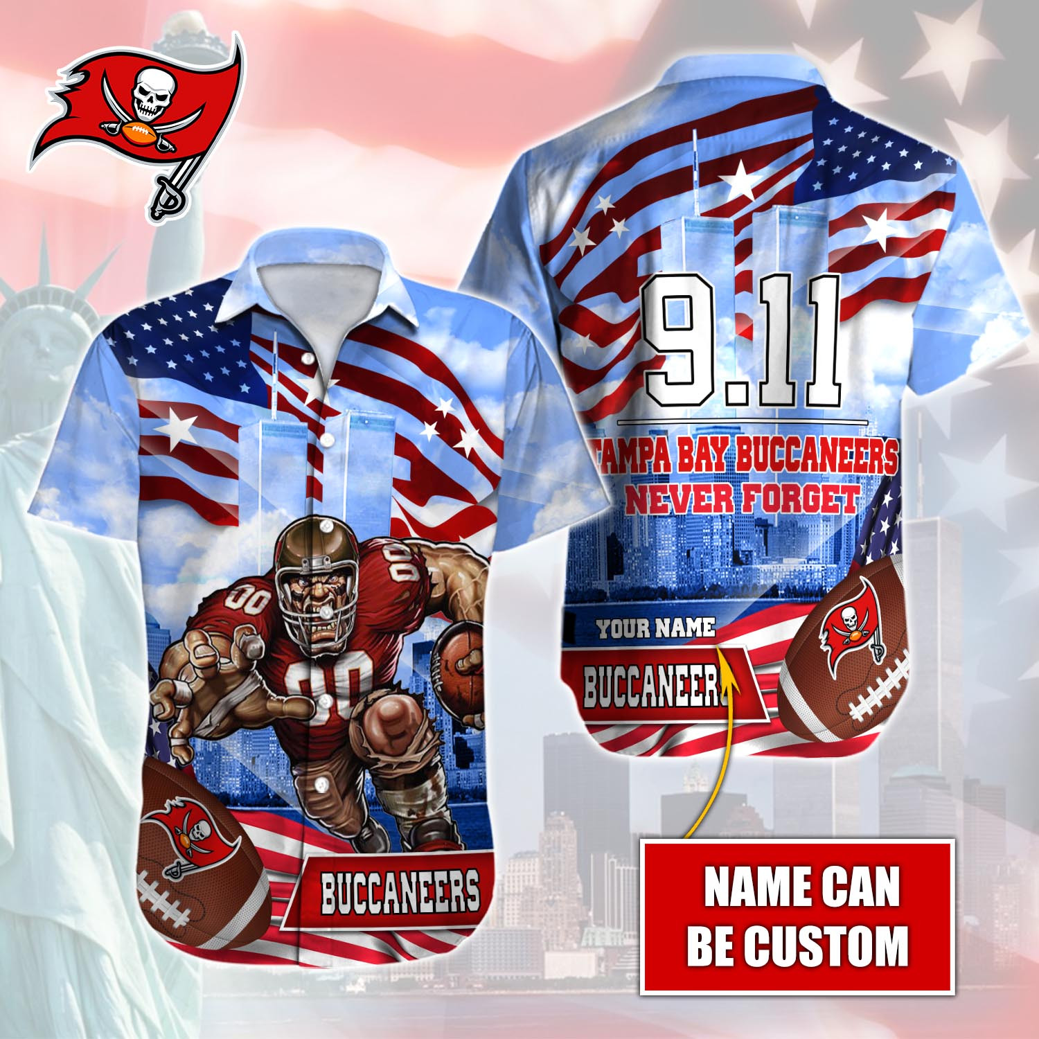 Tampa Bay Buccaneers Nfl-Hawaiian Shirt Custom T-41102