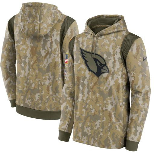 Arizona Cardinals 2021 Salute To Service Therma Performance Pullover Hoodie – Camo