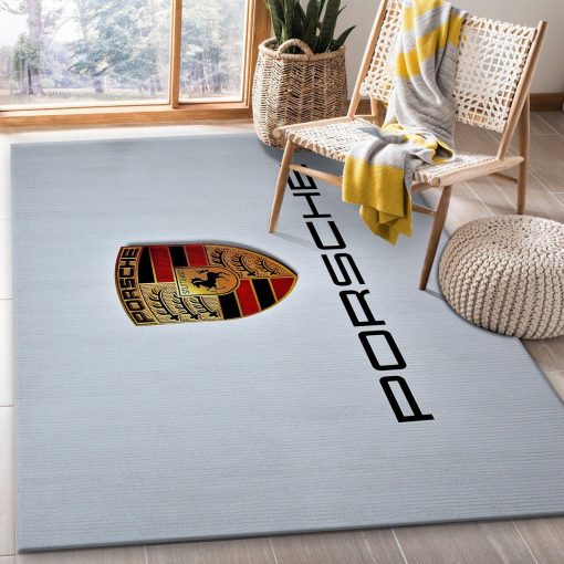 Porsche Logo Ver6 Rug All Over Print Logo Custom Area Rug Carpet Full Sizes Home Living Rug Carpet Decor