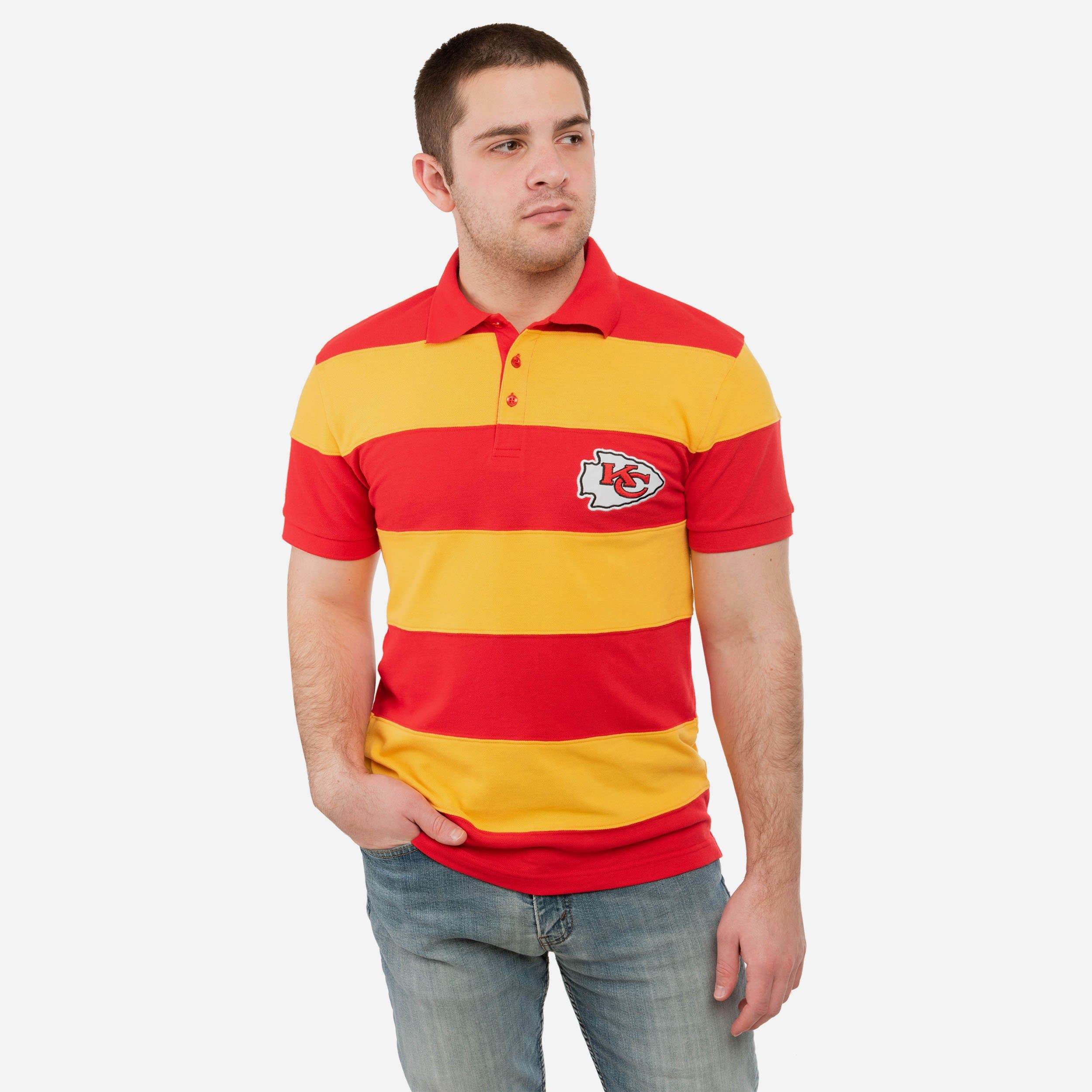 Kansas City Chiefs Rugby Stripe Polo