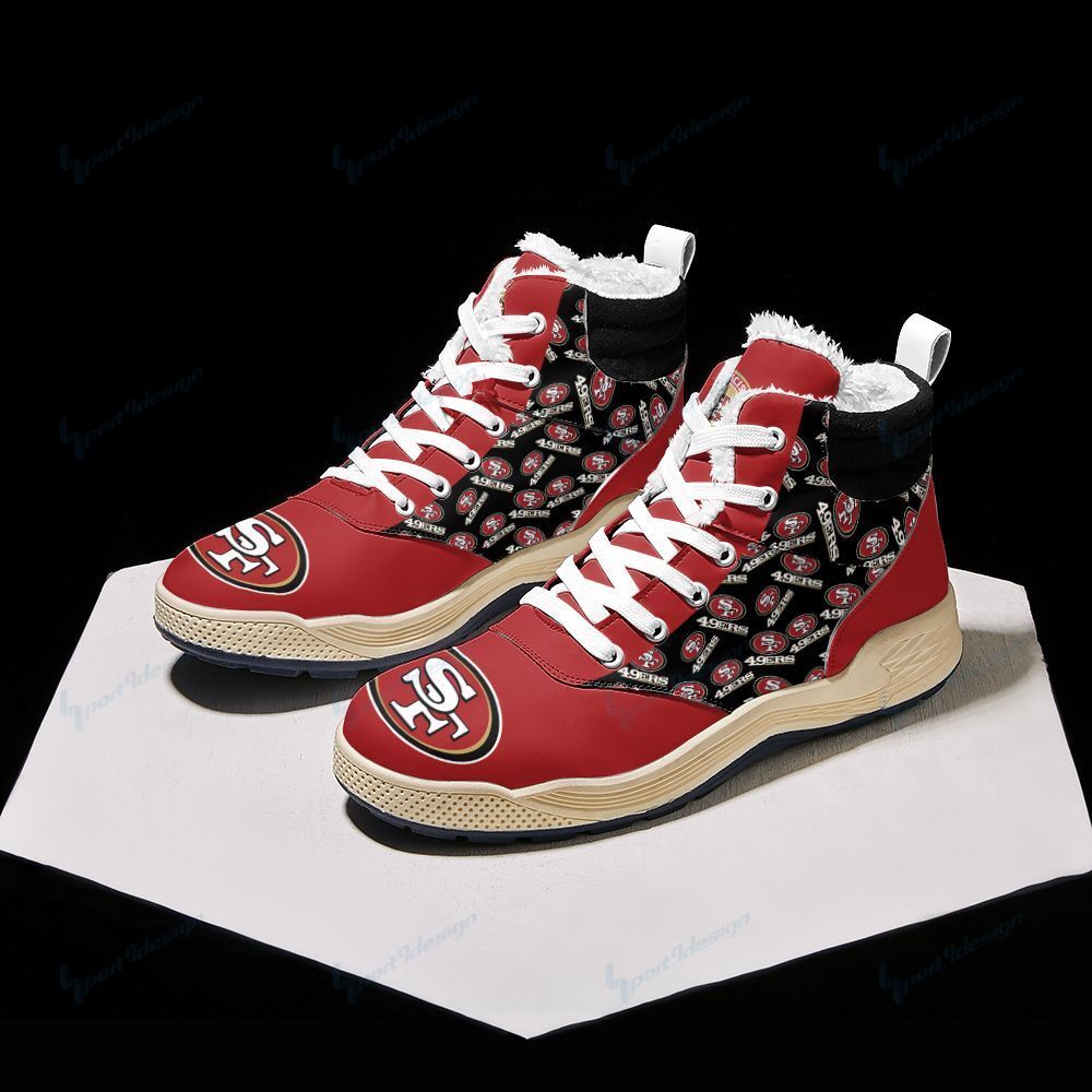 San Francisco 49ers Winter High Top Fashion Sneaker 36