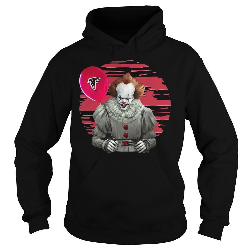 New Fashion Atlanta Falcons Football Team Fans And Pennywise It The Clown Horror Movie Halloween Shirts